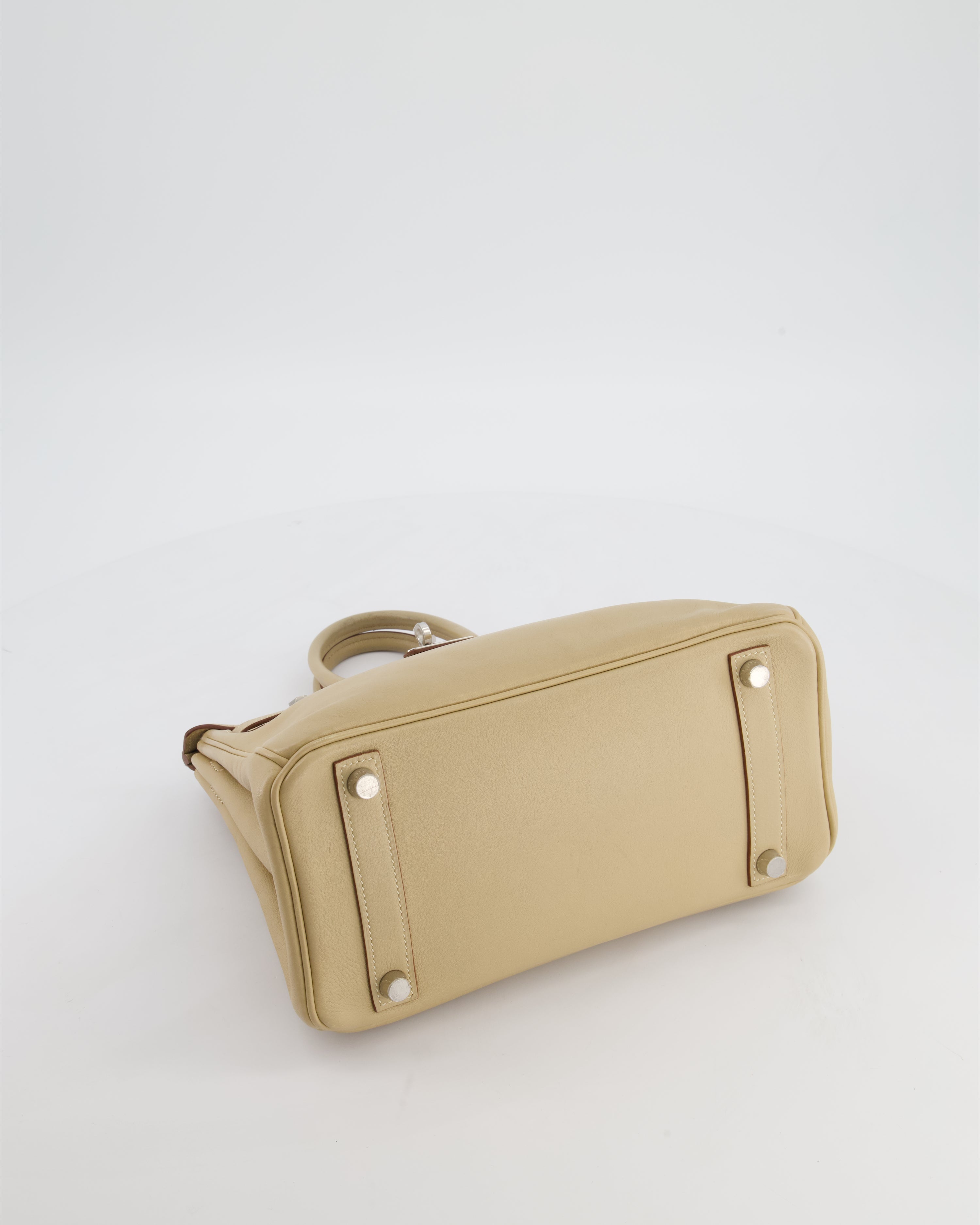 *FIRE PRICE* Hermès Birkin 25 Retourne Bag in Parchemin Swift Leather with Palladium Hardware