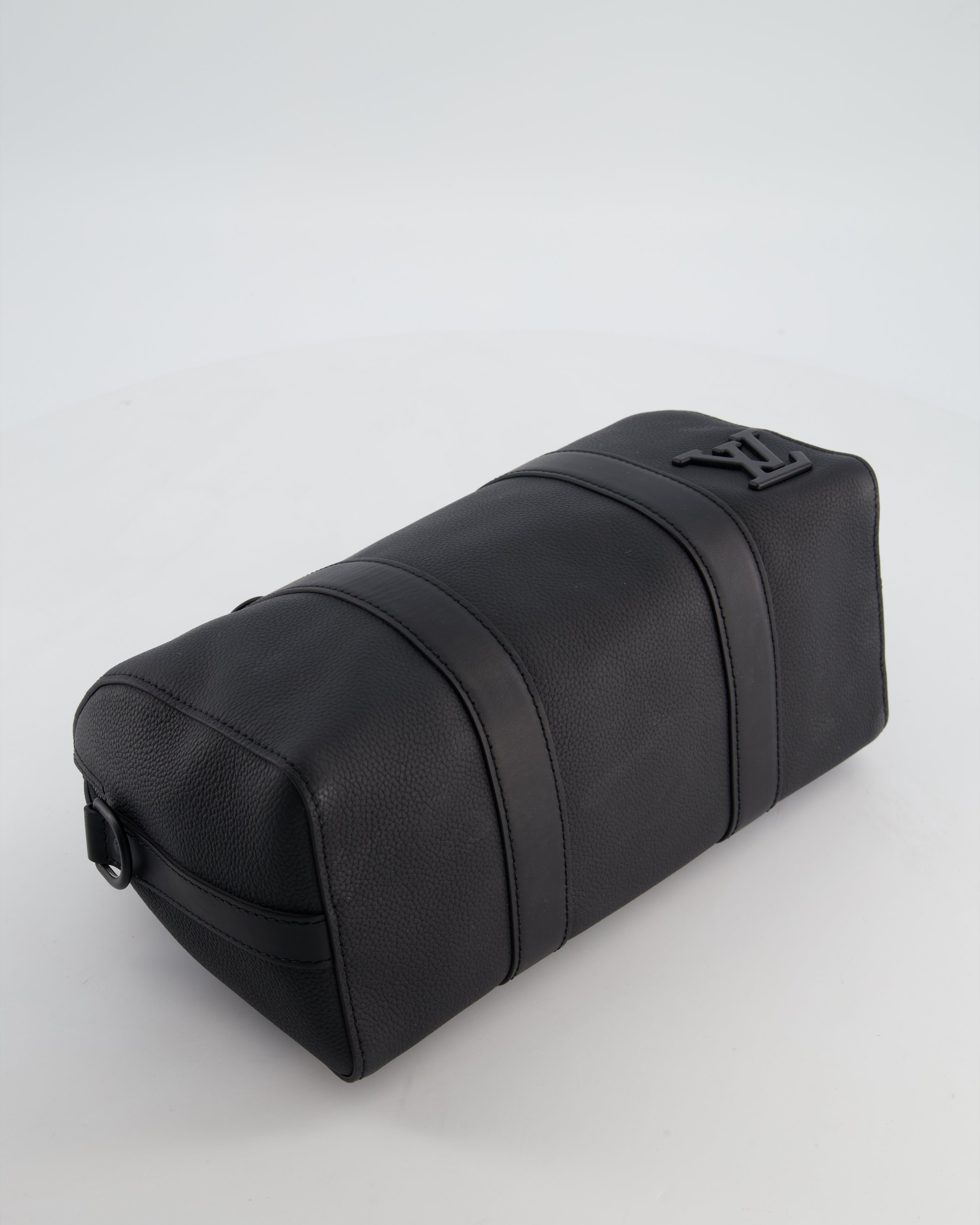 *FIRE PRICE* Louis Vuitton Aerogram City Keepall Shoulder Bag in Black Grained Leather