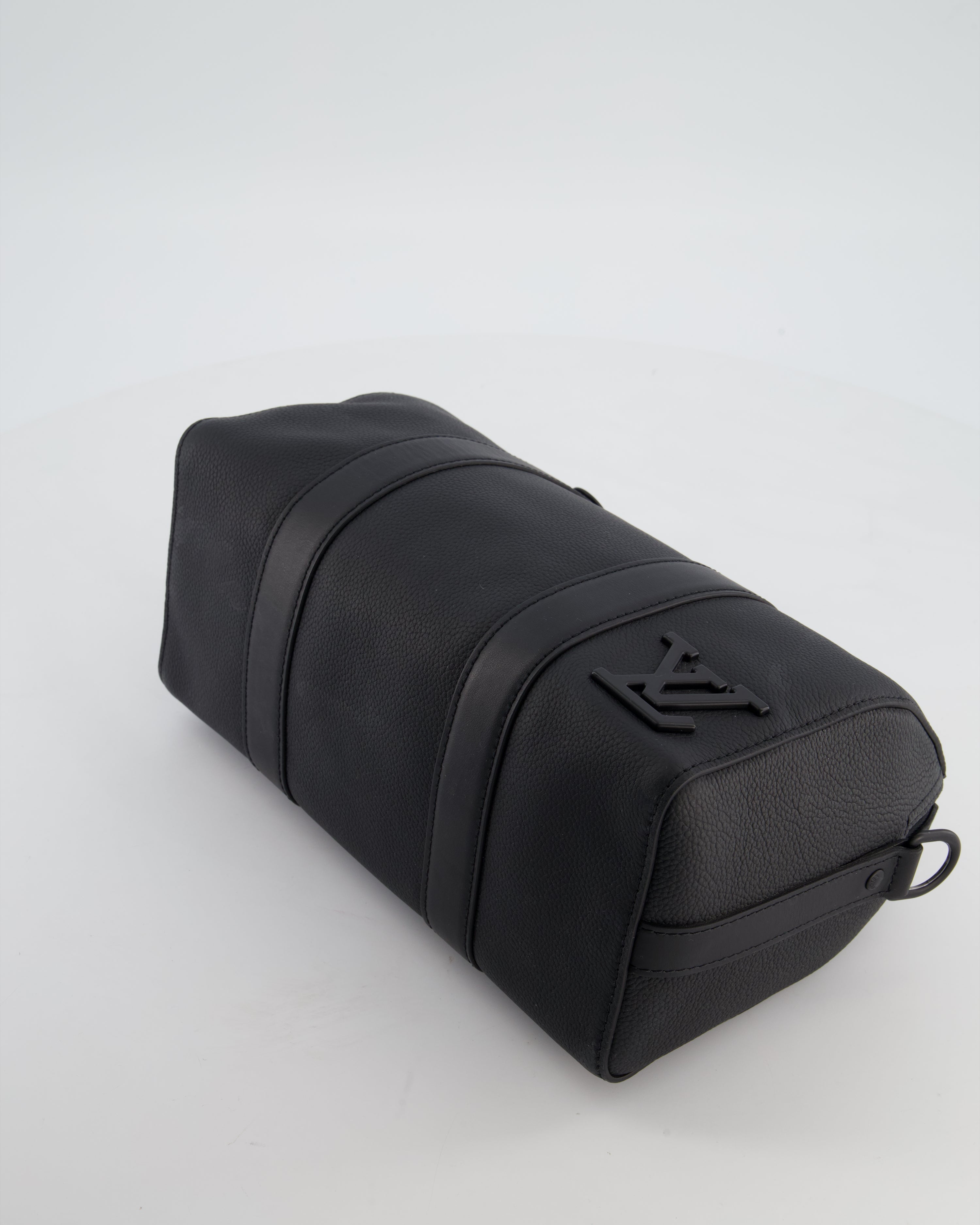 *FIRE PRICE* Louis Vuitton Aerogram City Keepall Shoulder Bag in Black Grained Leather