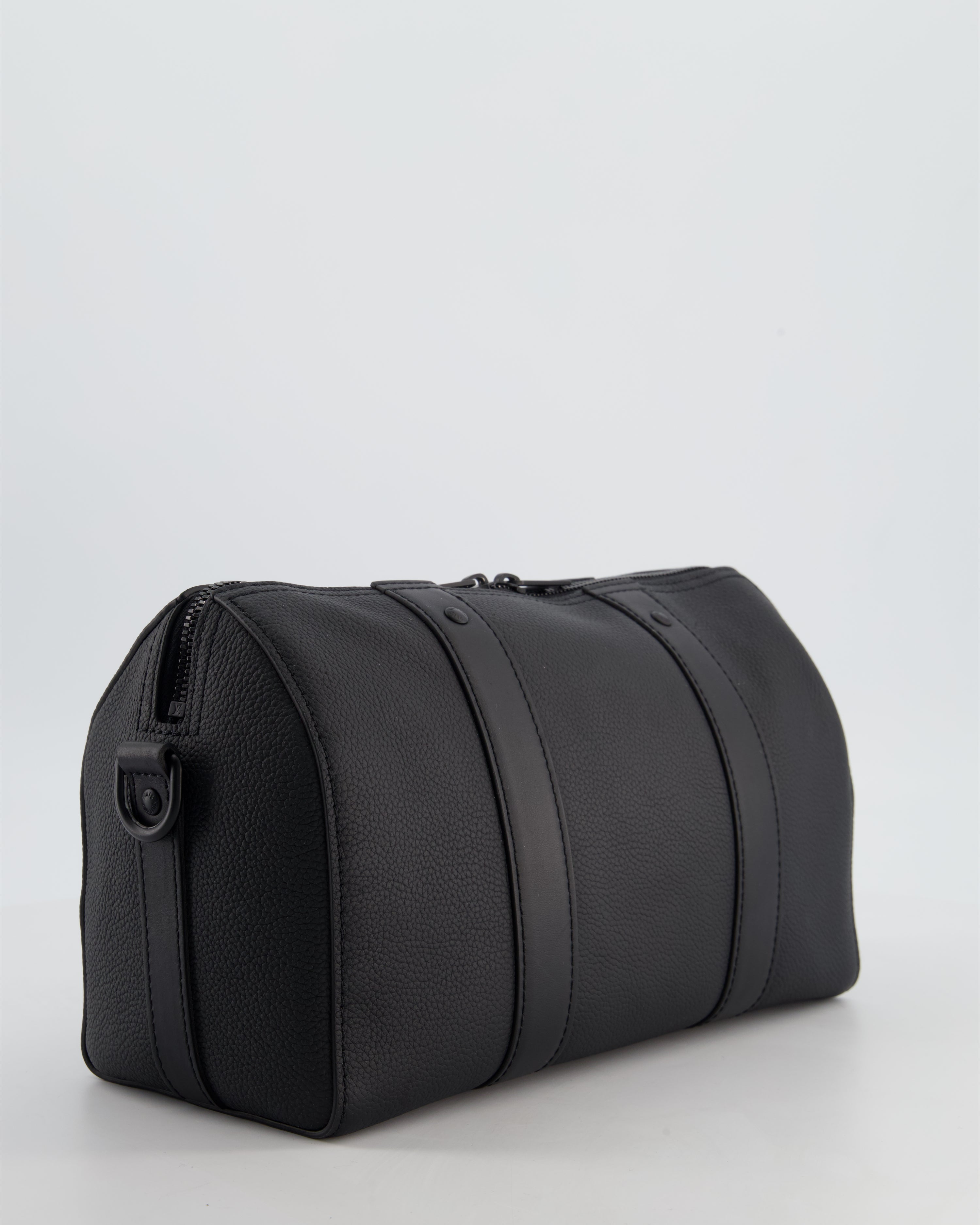 *FIRE PRICE* Louis Vuitton Aerogram City Keepall Shoulder Bag in Black Grained Leather