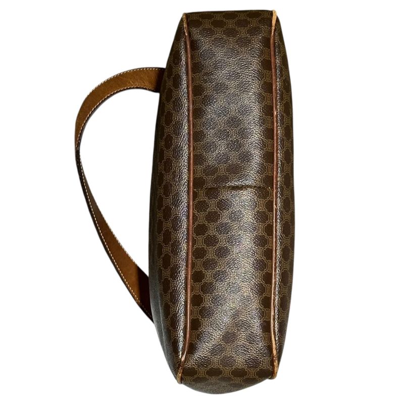 Celine Triumph Turnlock Macadam Pattern Hobo Bag Triomphe Turnlock Macadam