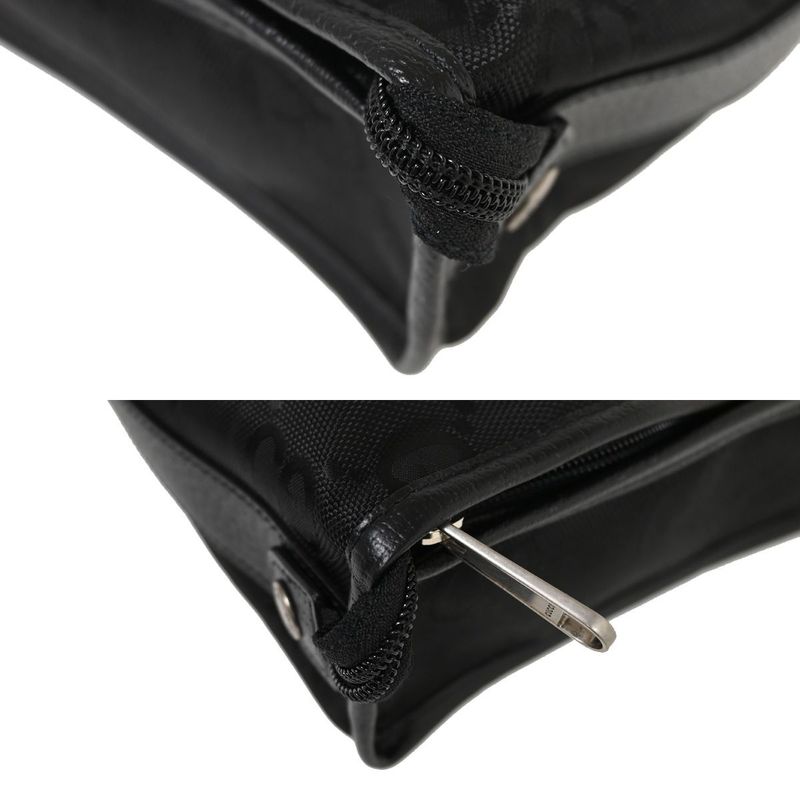 Gucci GG Travel Pouch Clothes Nylon Leather Black 33 Fa226