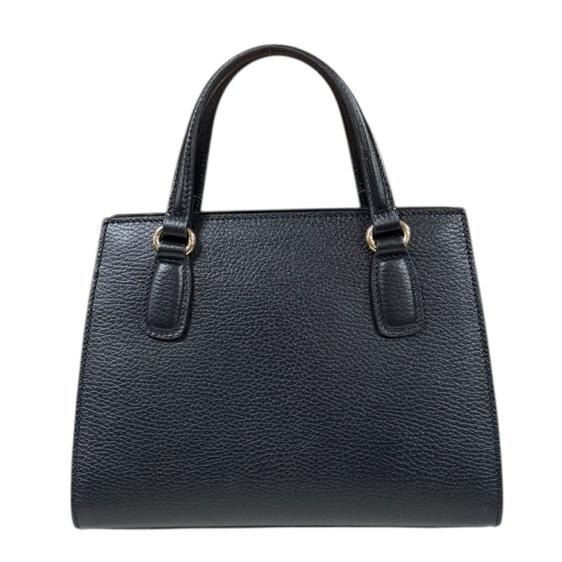 Gucci Outlet Interlocking G Soho Shoulder Bag Leather Black Ladies