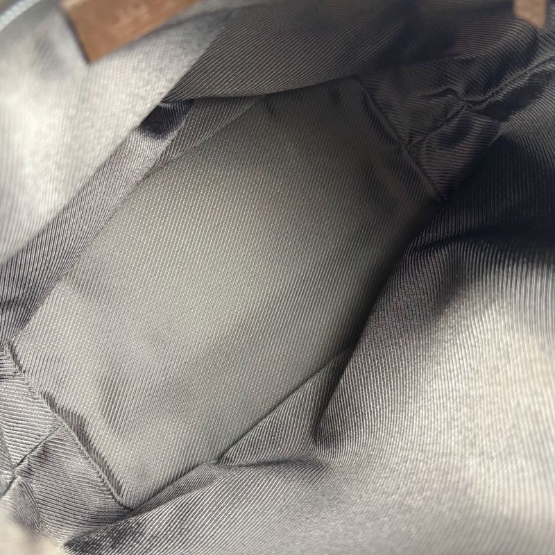 Gucci One Shoulder Bag GG Canvas Brown Leather Hobo Soho