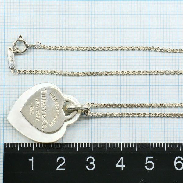Tiffany & Co Return to Double Heart Silver Necklace Shell Box Bag Total Weight
