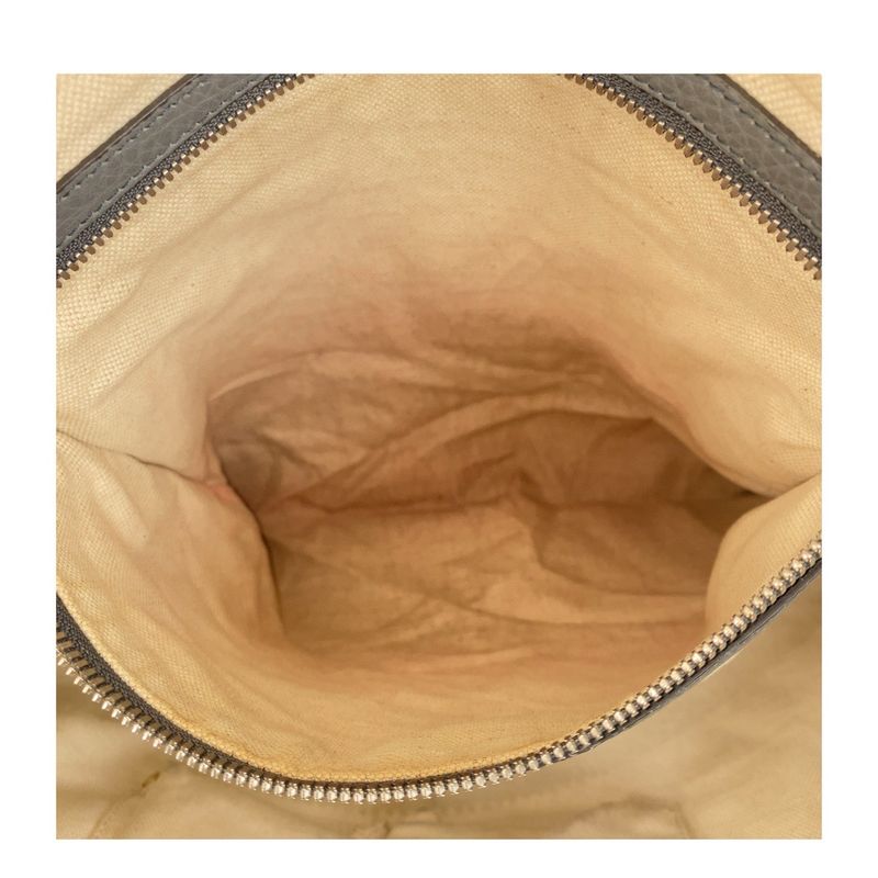 Gucci Soho Grey Silver Hardware Leather Business Bag Shoulder Bag