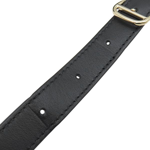 Cartier Shoulder Bag Hobo Bag Sm Leather Black Gold Hardware Must de