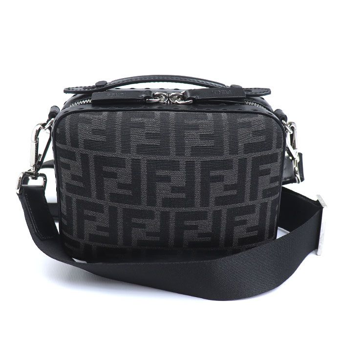 Fendi Mini Travel Zucca Shoulder Bag Black 7 Va552 Unisex