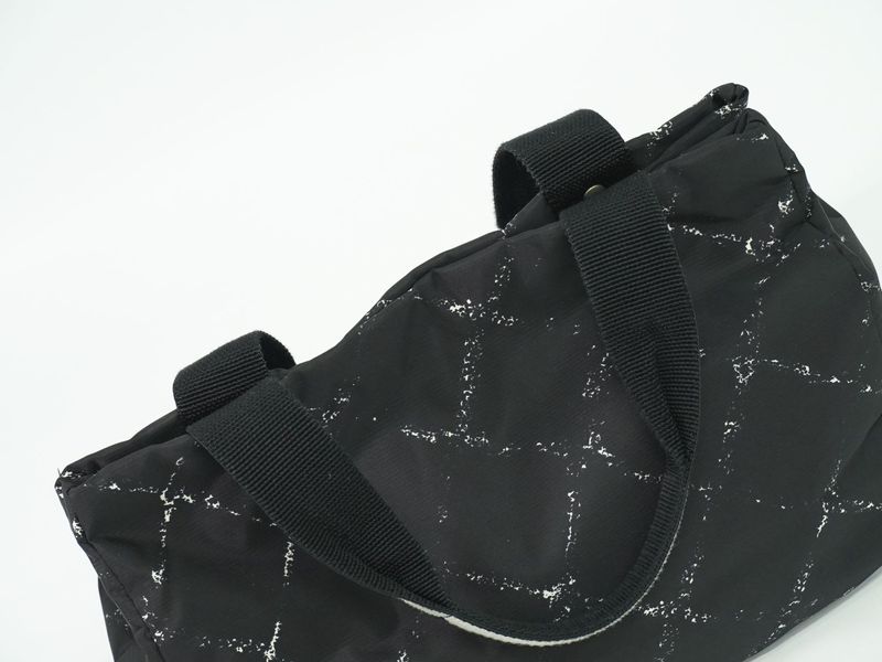 Chanel New Travel Line Tote Bag Handbag Nylon Black New Travel Line