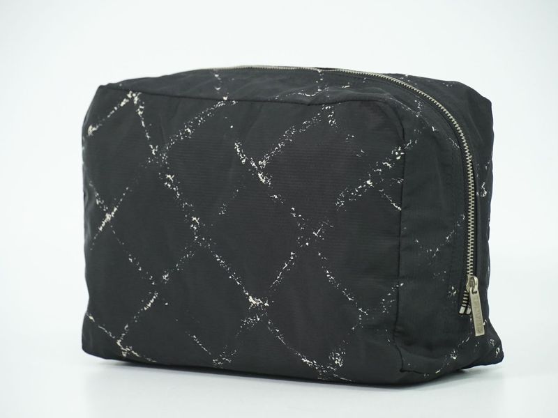 Chanel Travel Line Pouch Small Bag Nylon Black Travel Line Miscellaneous Goods