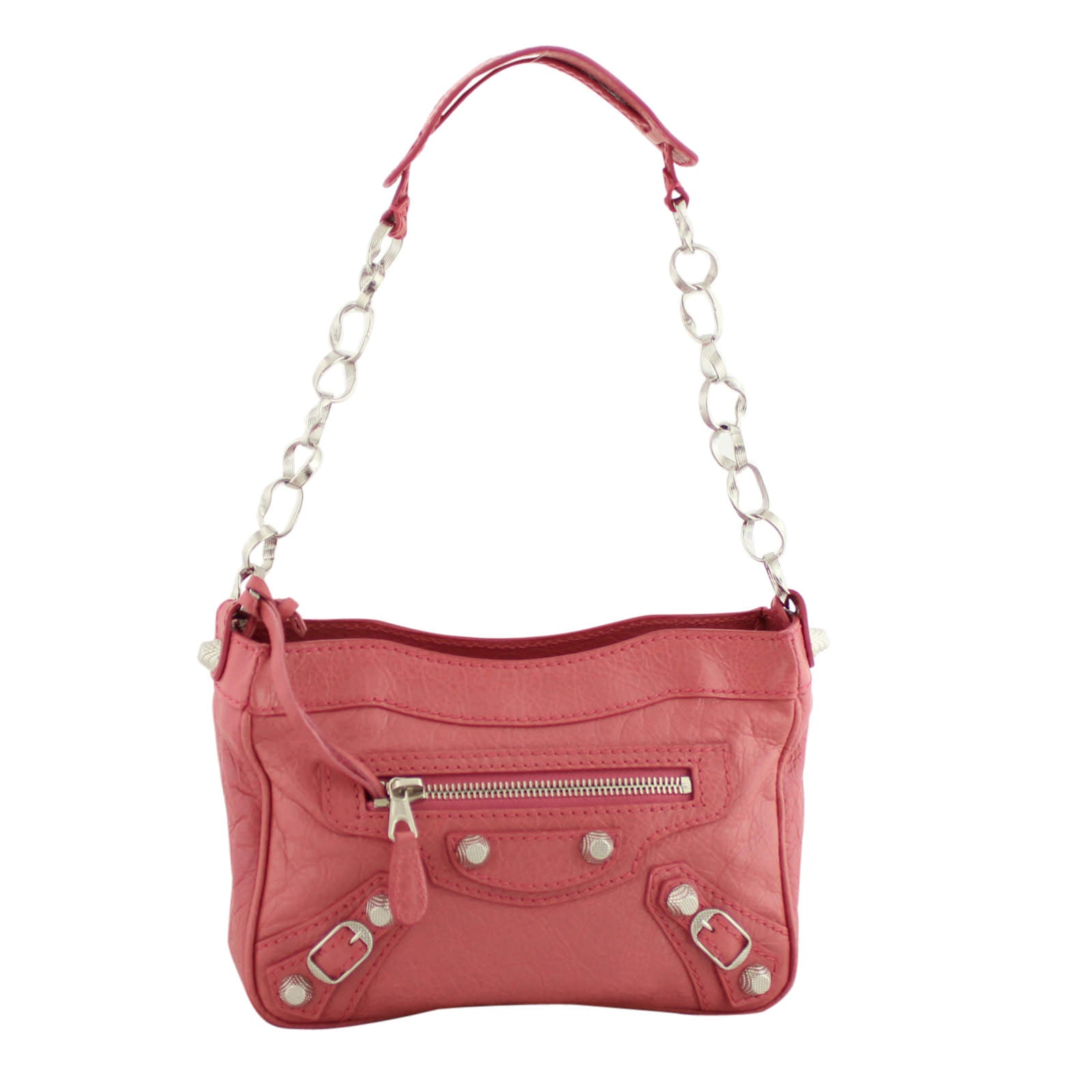 Balenciaga Agneau Giant 12 Silver Chain Shoulder Bag