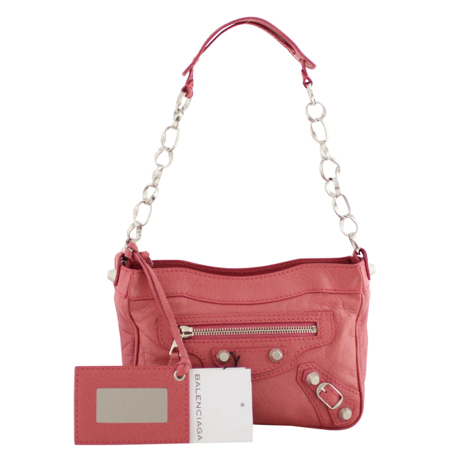 Balenciaga Agneau Giant 12 Silver Chain Shoulder Bag