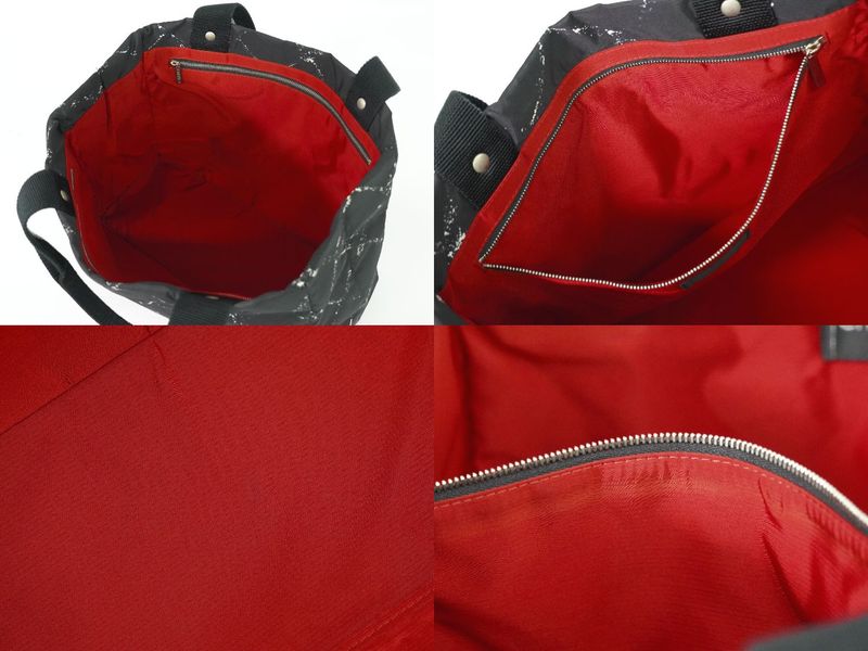 Chanel New Travel Line Tote Bag Handbag Nylon Black New Travel Line