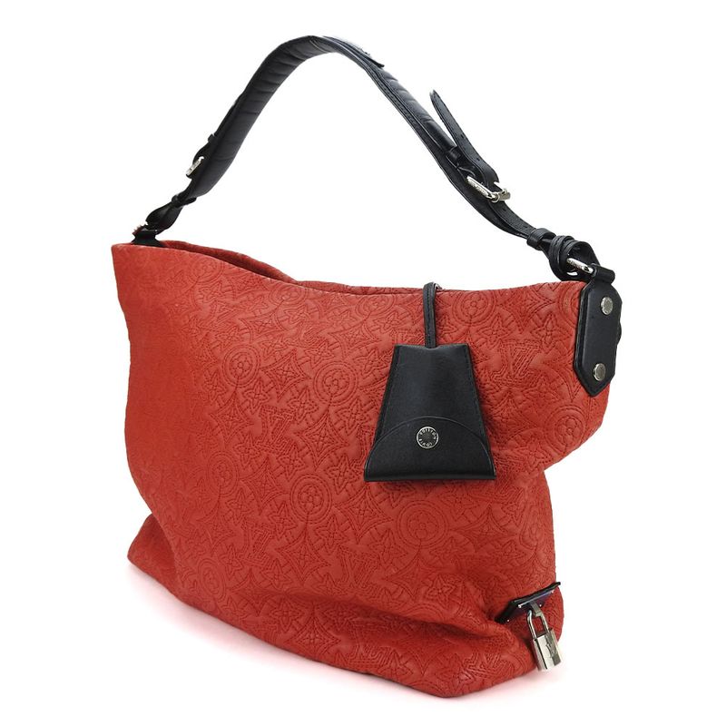 Louis Vuitton Shoulder Bag Hobo GM M93155 Monogram Anthea Leather Red Black One