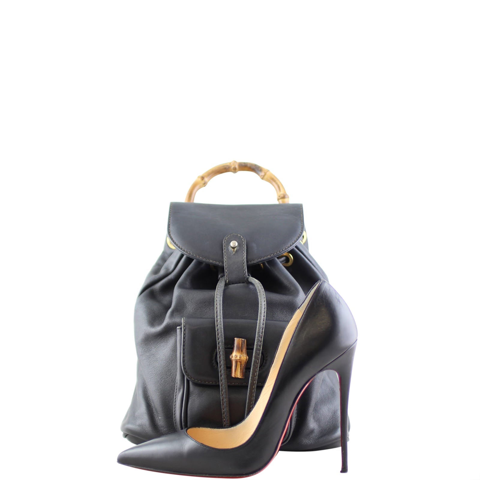 Gucci Bamboo Leather Backpack
