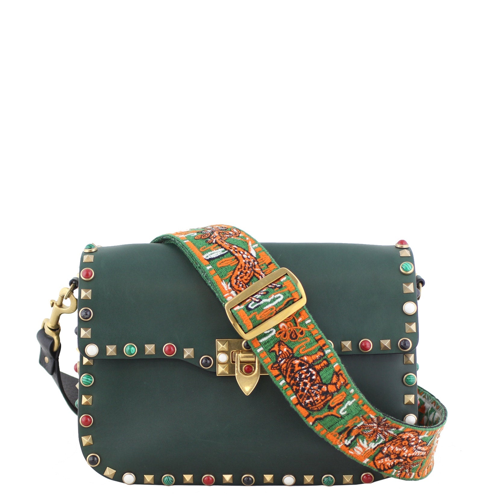 Valentino Rolling Rockstud Crossbody with Guitar Strap
