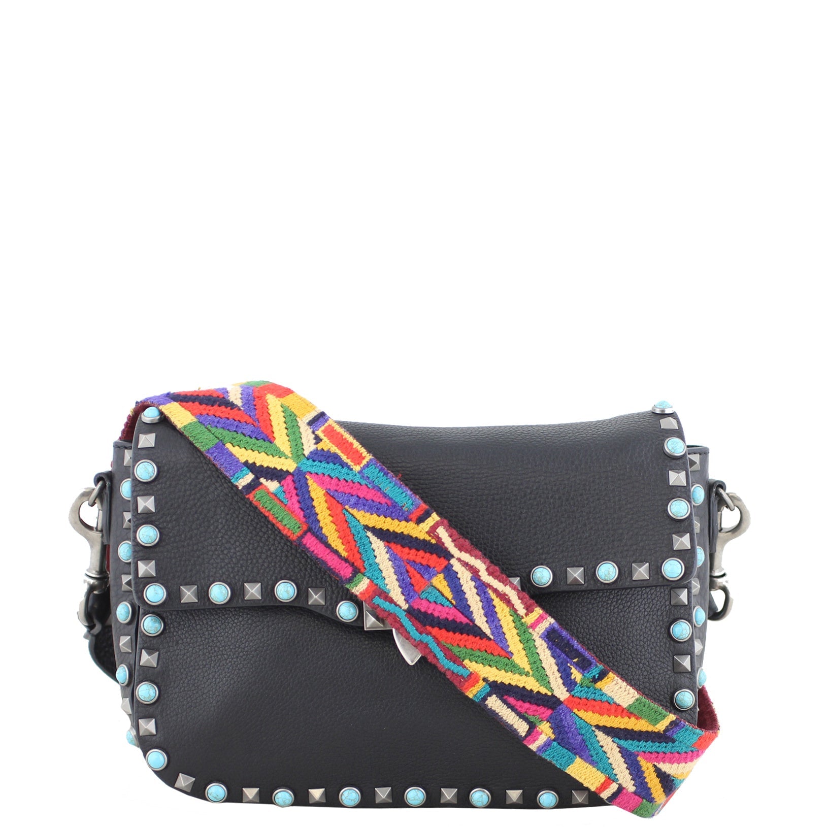 Valentino Rolling Rockstud Guitar Strap Crossbody