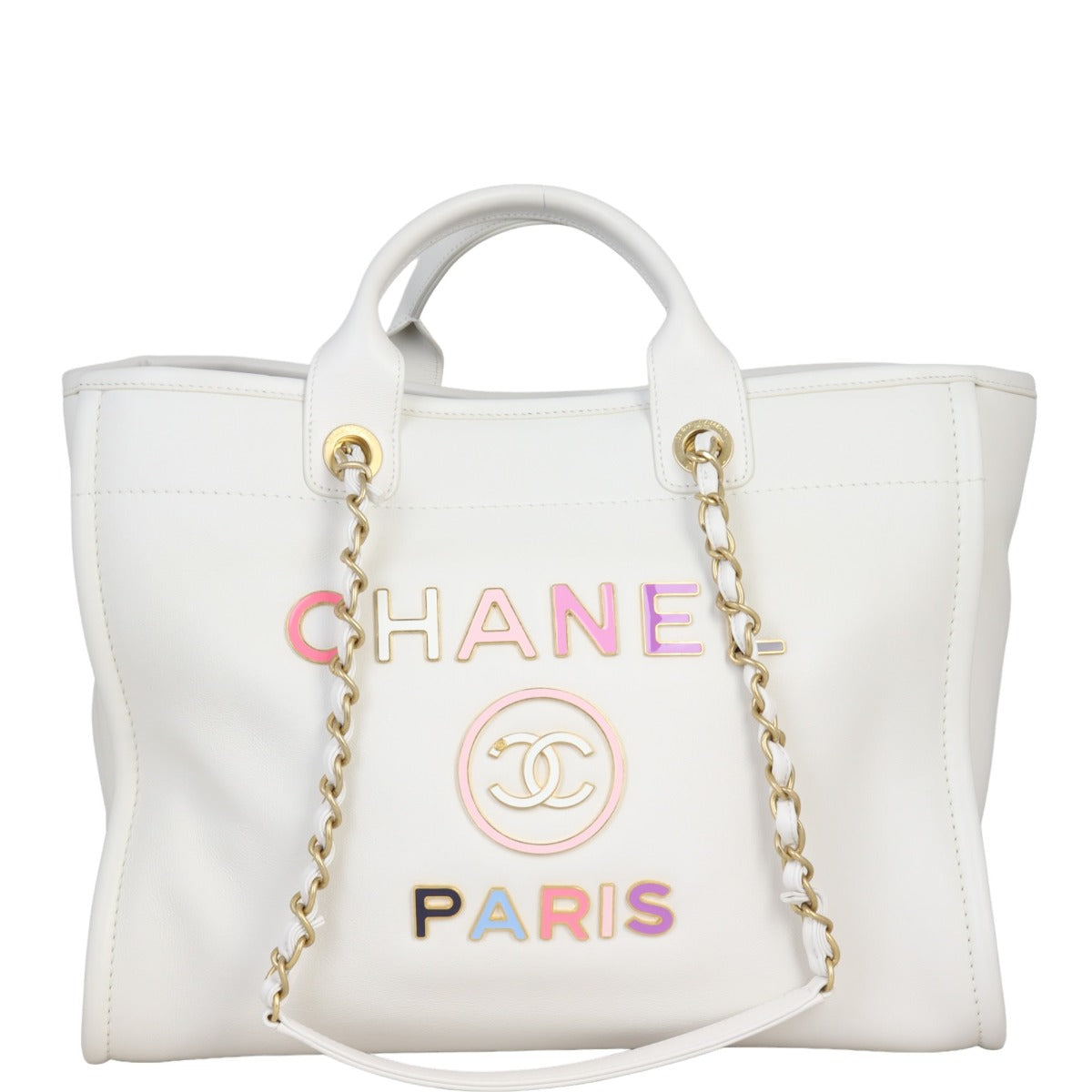 Chanel Deauville Leather Tote Medium