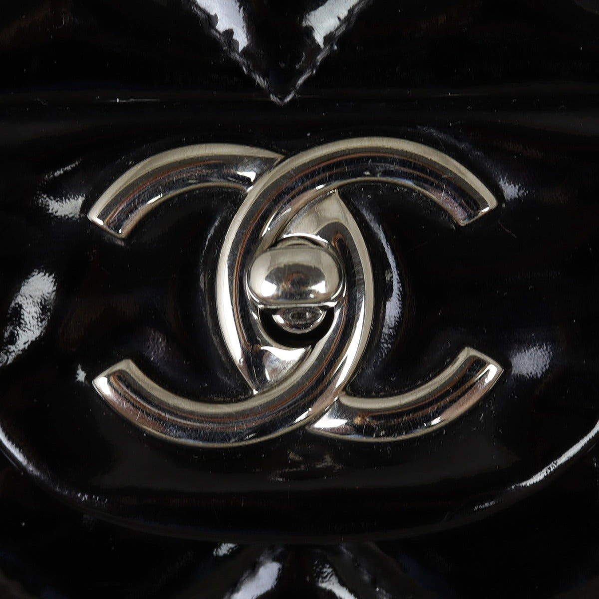 Chanel Classic Double Flap Maxi Patent |  Black Quilted Patent Leather