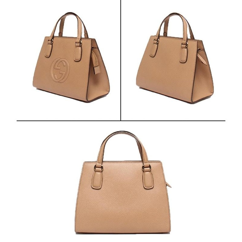 Gucci 2-Way Shoulder Bag Handbag Crossbody Interlocking Soho