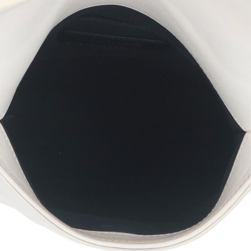 Chanel White and Gold Chain Lambskin Shoulder Bag