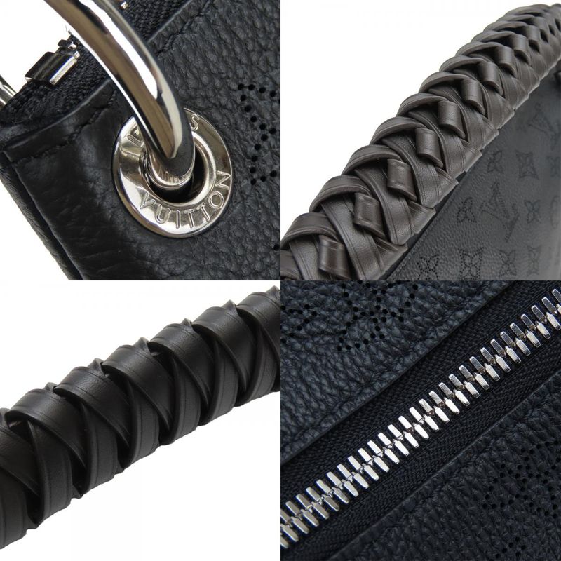 Louis Vuitton Shoulder Bag Beauvre Hobo Monogram Mahina Black Brown