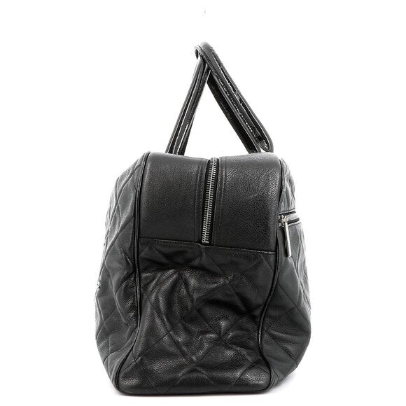 Chanel CC Caviar XL Travel Bag Bowler Bag Tote Weekender Boston Duffle