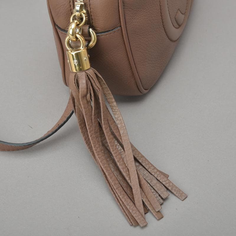 Gucci Soho Shoulder Bag Double G Leather Brown Bag