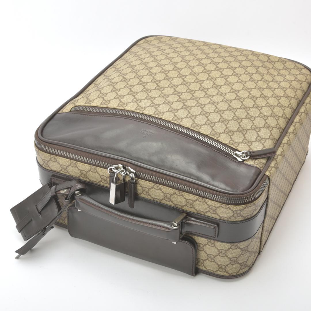 Gucci GG Supreme Travel Bag Suitcase Beige Brown