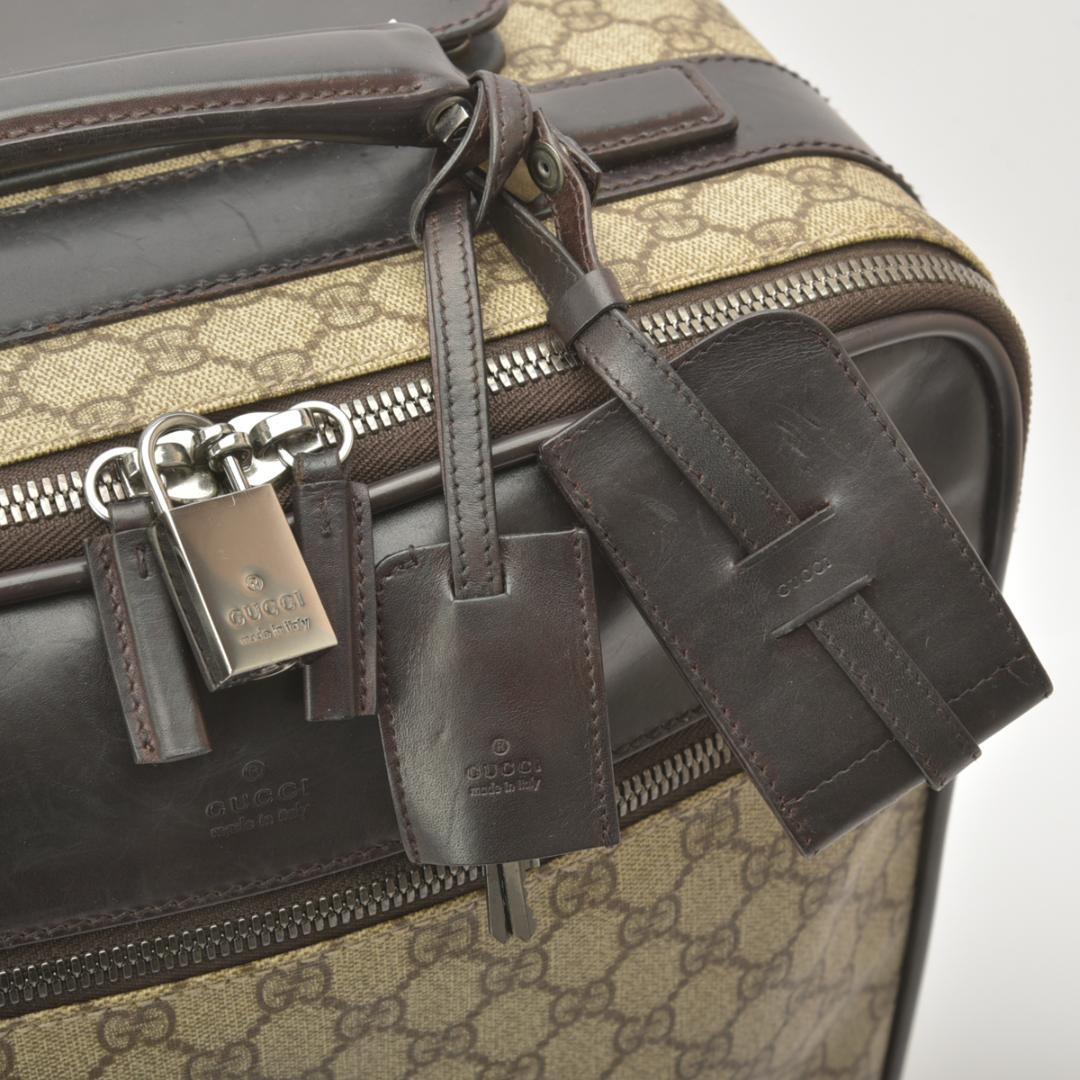 Gucci GG Supreme Travel Bag Suitcase Beige Brown