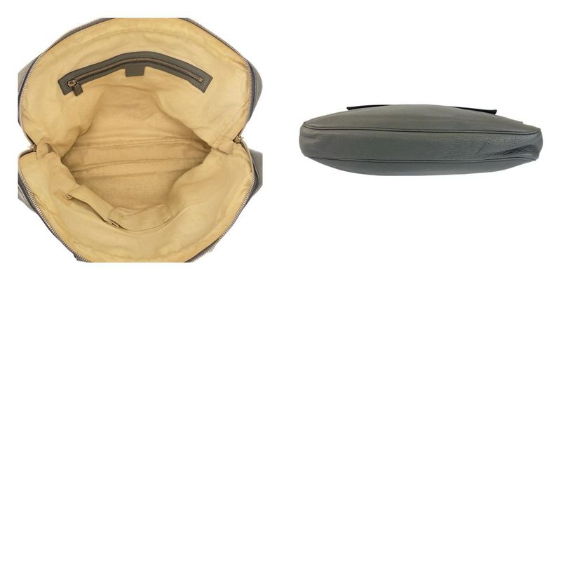 Gucci Soho Grey Silver Hardware Leather Business Bag Shoulder Bag