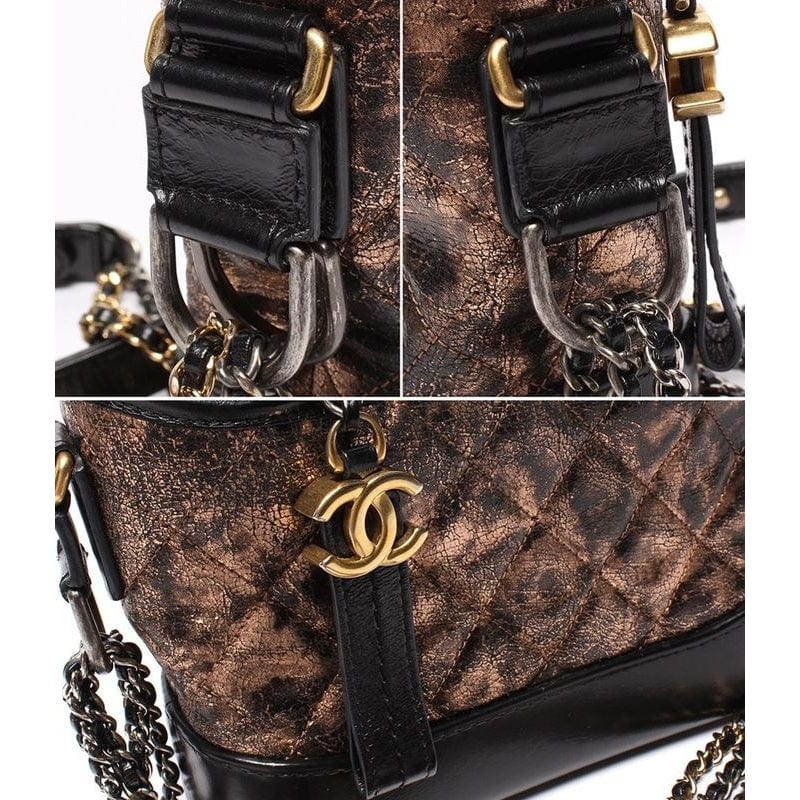 Chanel Shoulder Bag Hobo Bag Small Silver Hardware Gold Hardware Shoulder