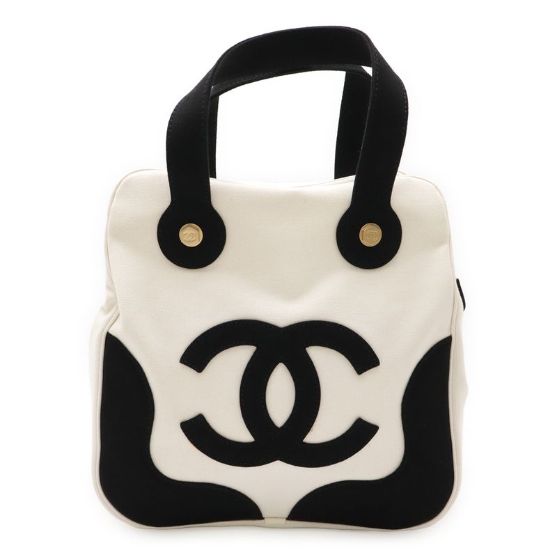 Chanel Chanel Marshmallow Bag Tote Bag Handbag Canvas Ivory White Black