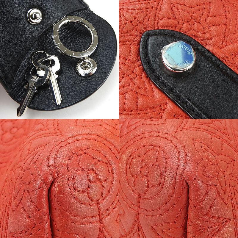 Louis Vuitton Shoulder Bag Hobo GM Monogram Anthea Leather Red Black One