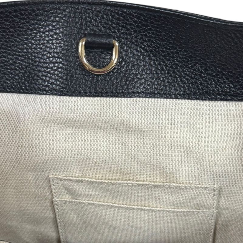 Gucci Soho Shoulder Bag Leather Black Ladies