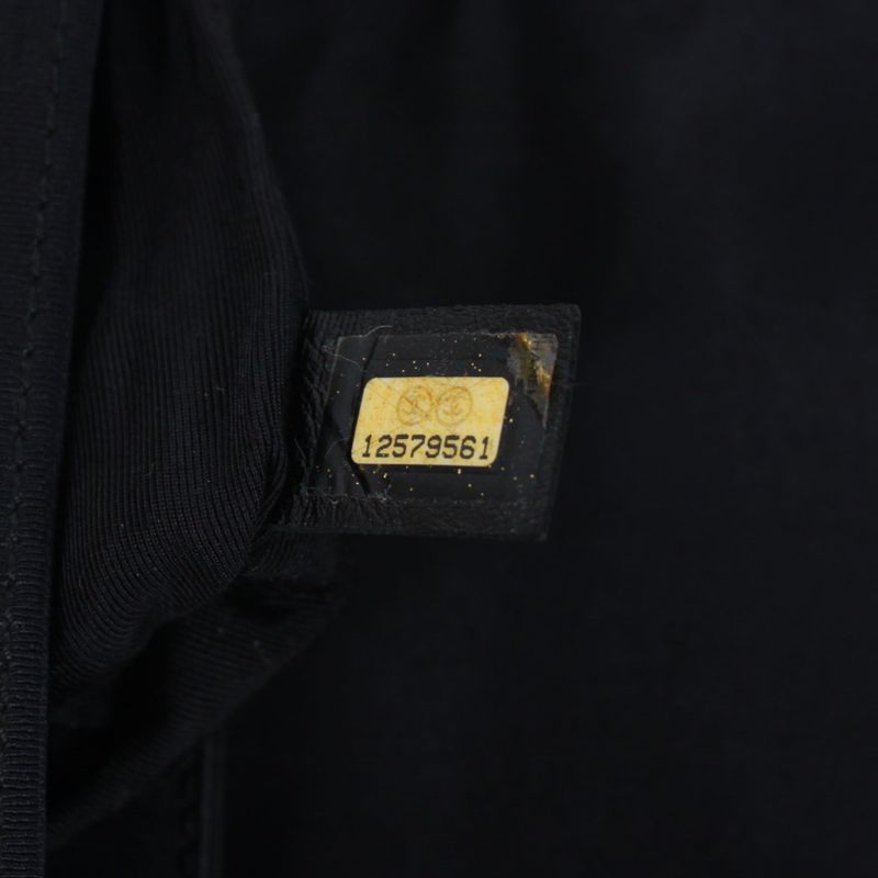 Chanel Chain Shoulder Bag Nylon Black and White Shoulder Bag Silver