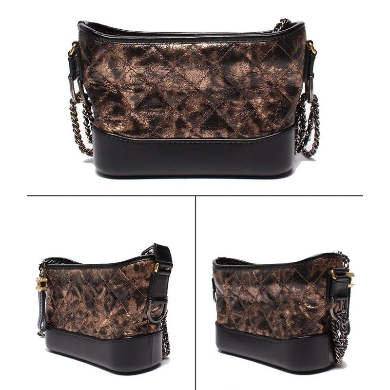 Chanel Shoulder Bag Hobo Bag Small Silver Hardware Gold Hardware Shoulder