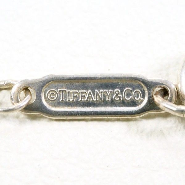 Tiffany & Co Logo Silver Necklace Box Bag Total Weight Approx 32 g Approx 40 cm