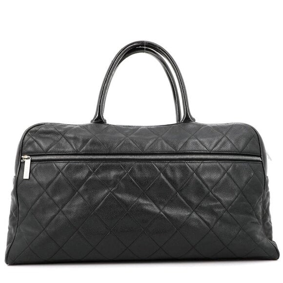 Chanel CC Caviar XL Travel Bag Bowler Bag Tote Weekender Boston Duffle