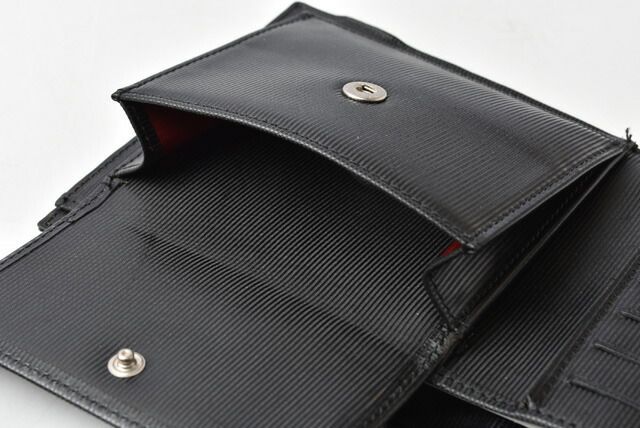 Chanel Wallet Men's Foldable Wallet Old Travel Line Black