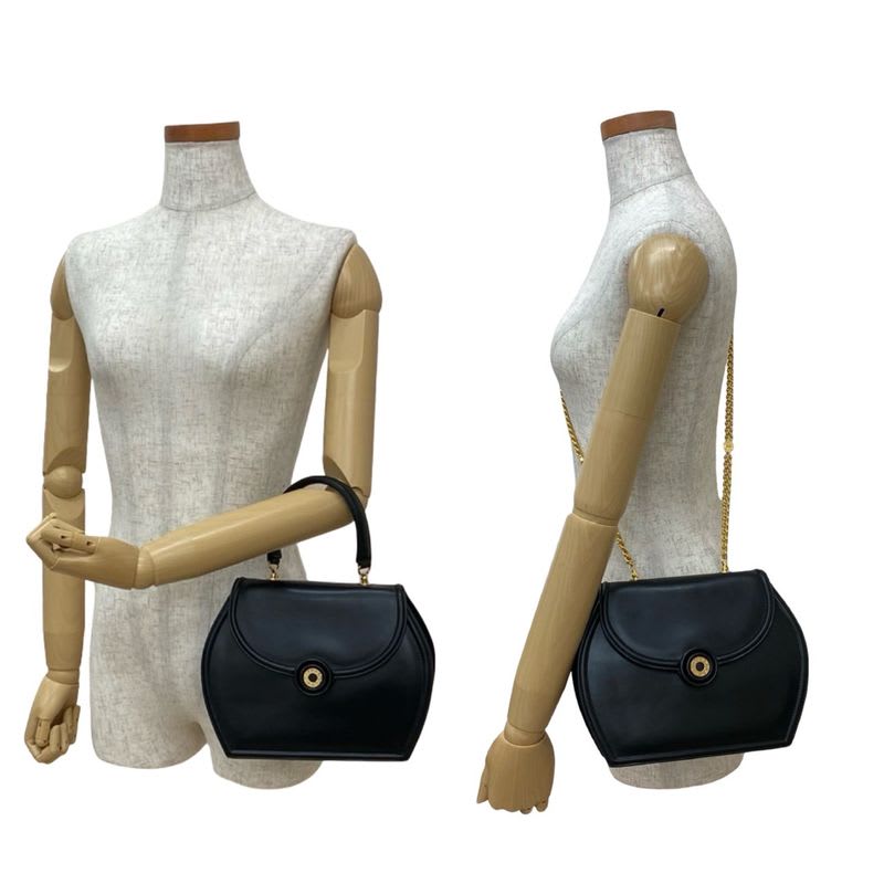 Tiffany & Co Logo Hardware Leather 2-Way Handbag