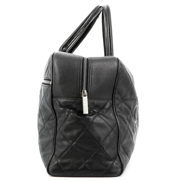 Chanel CC Caviar XL Travel Bag Bowler Bag Tote Weekender Boston Duffle