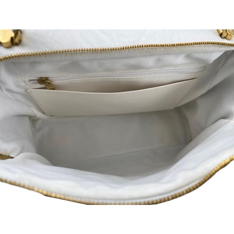 Chanel As3740 Beau Sling Bag Calf Handbag Shoulder Bag Random Plate White