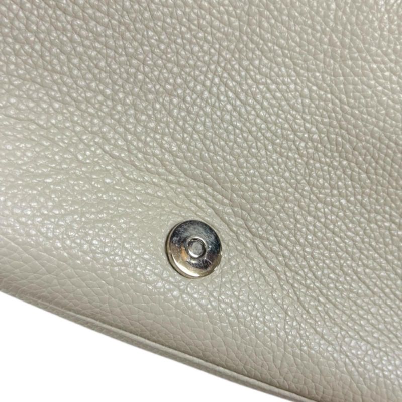 Gucci Soho Shoulder Bag Leather White Ladies