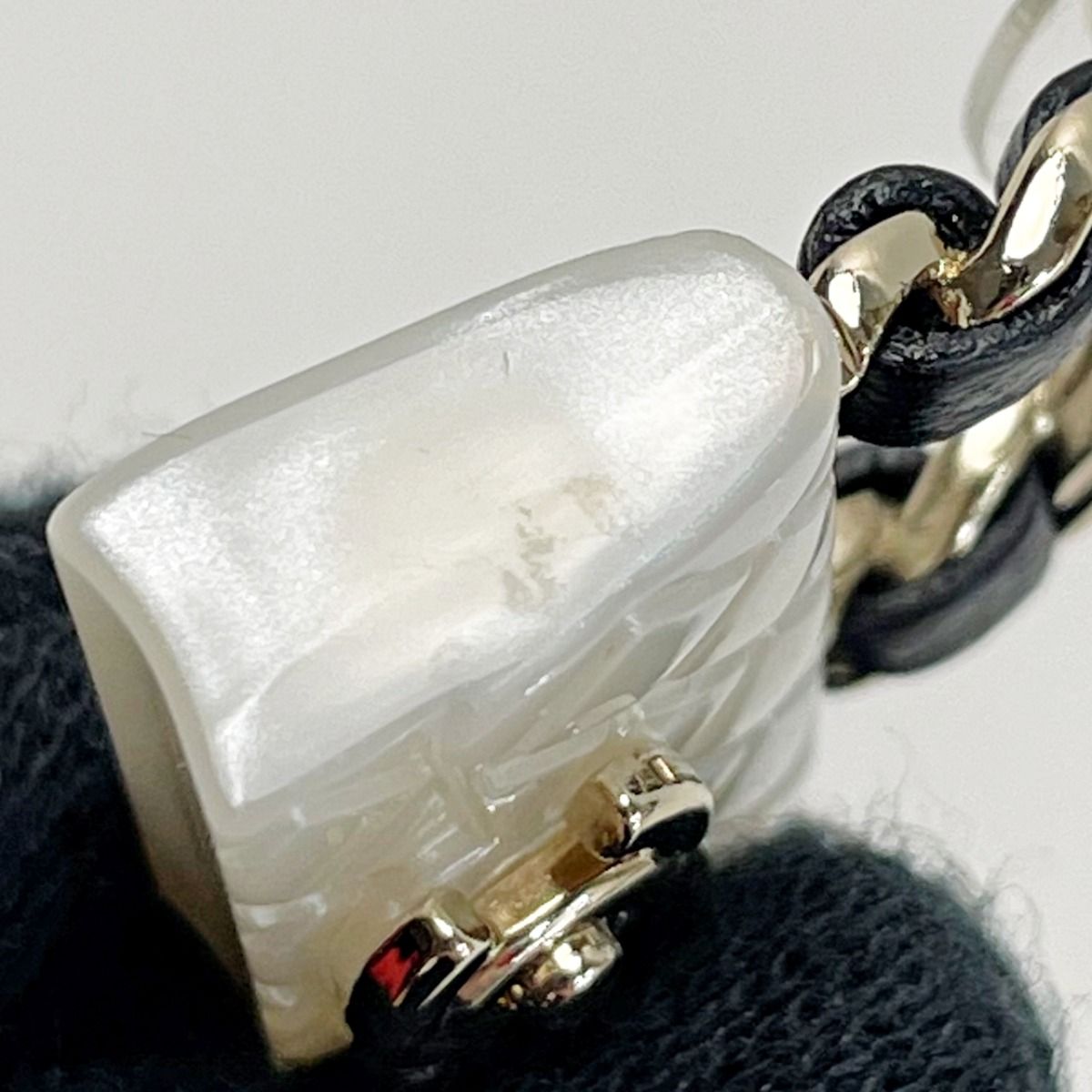 Chanel Chanel B23 C Gold White Bag Motif Quilted